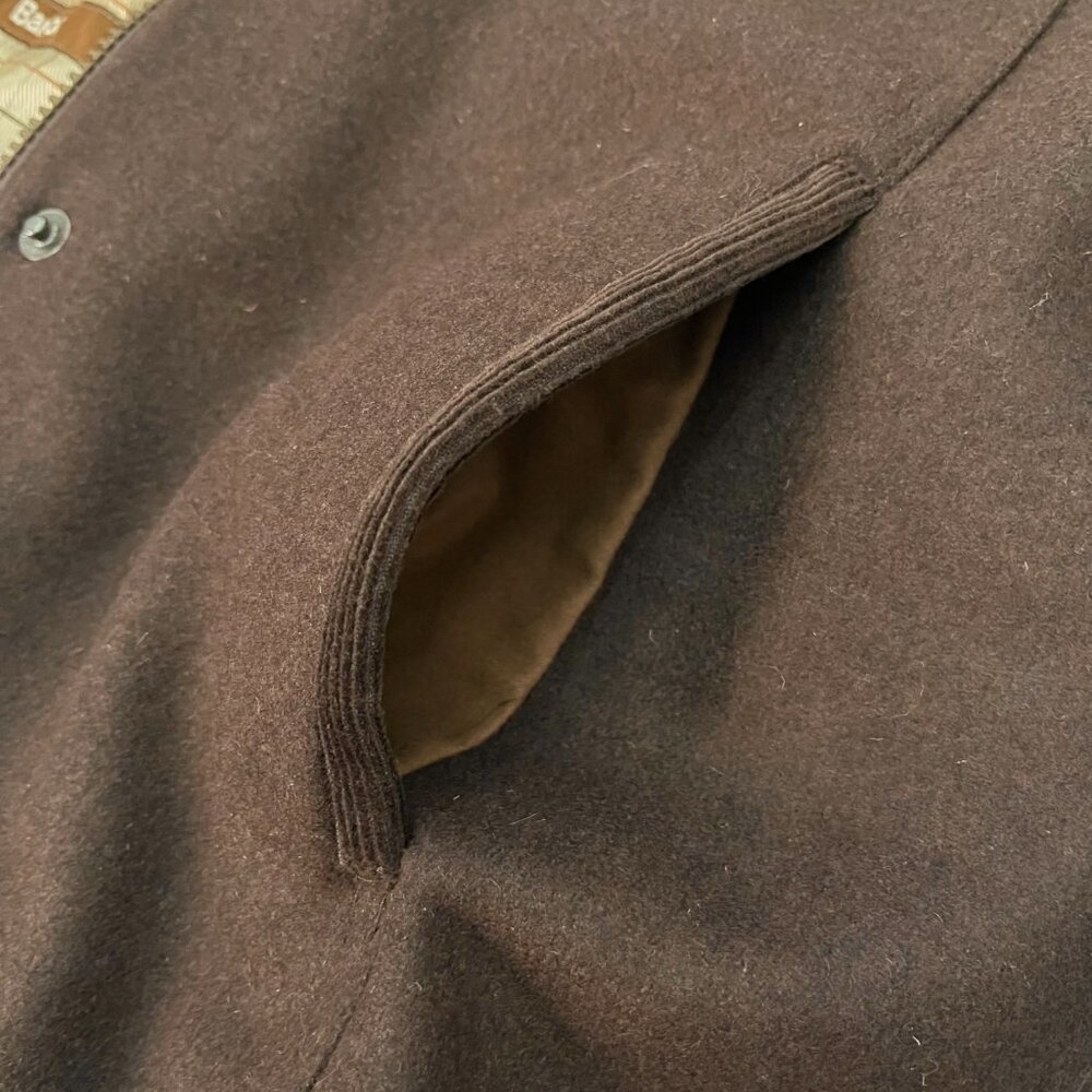 Barbour Newmarket Coat Women's Wool Brown Waterproof Breathable US 12 NWT $500 - Picture 10 of 16